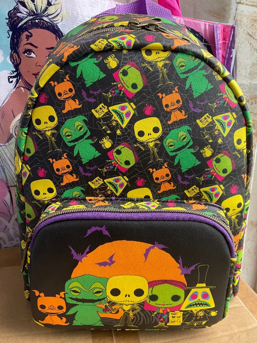 DISNEY  NIGHTMARE BEFORE CHRISTMAS CHIBI  GLOWS   LOUNGEFLY NWT